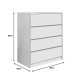 Συρταριέρα Kuanger mdf σε λευκή απόχρωση 80x40x80εκ Συρταριέρα Kuanger mdf σε λευκή απόχρωση 80x40x80εκ