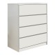 Συρταριέρα Kuanger mdf σε λευκή απόχρωση 80x40x80εκ Συρταριέρα Kuanger mdf σε λευκή απόχρωση 80x40x80εκ