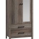 Ντουλάπα ρούχων Tara δίφυλλη καθρέπτης rustic oak 84.5x52x193εκ