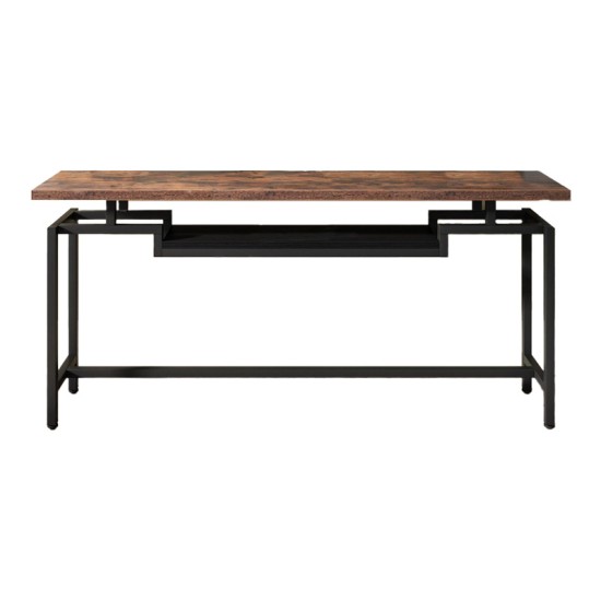 Κονσόλα Onole σε καρυδί - μαύρο μέταλλο 180x35x82εκ Κονσόλα Onole σε καρυδί - μαύρο μέταλλο 180x35x82εκ