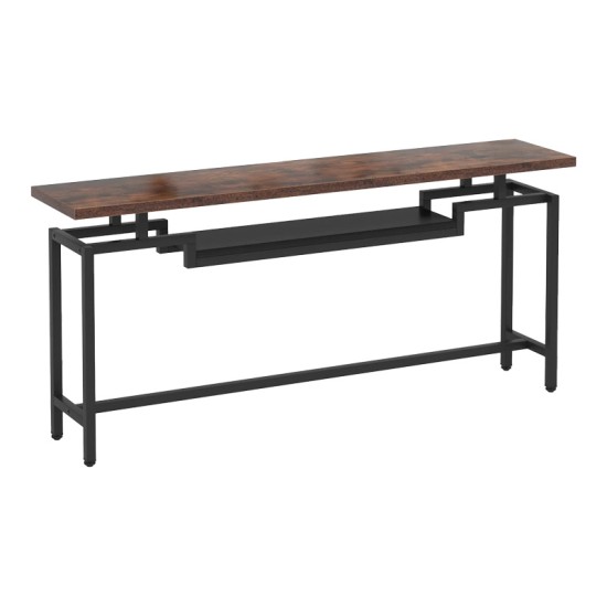 Κονσόλα Onole σε καρυδί - μαύρο μέταλλο 180x35x82εκ Κονσόλα Onole σε καρυδί - μαύρο μέταλλο 180x35x82εκ