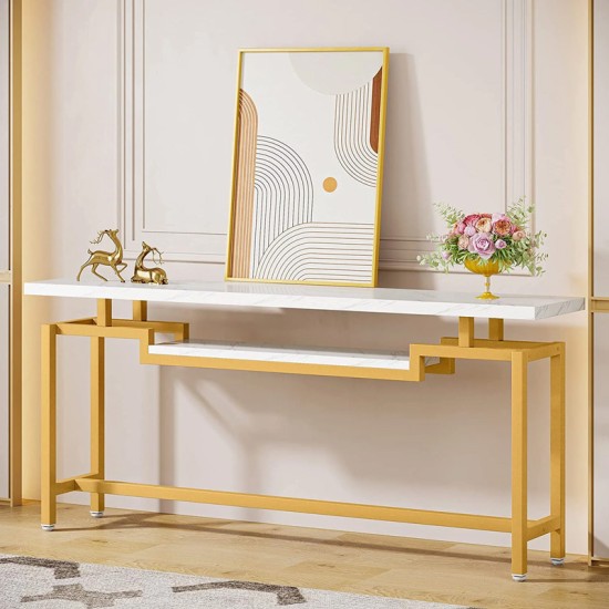 Κονσόλα Onole σε όψη μαρμάρου - χρυσό μέταλλο 180x35x82εκ Κονσόλα Onole σε όψη μαρμάρου - χρυσό μέταλλο 180x35x82εκ