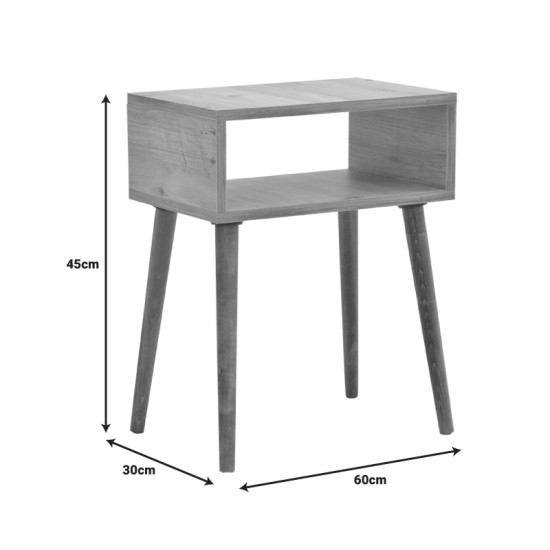 Κομοδίνο Hank σε φυσική απόχρωση 45x30x60εκ Κομοδίνο Hank σε φυσική απόχρωση 45x30x60εκ