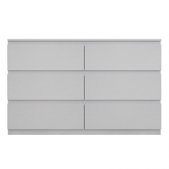 Συρταριέρα Cindy 6 συρταριών λευκό 120x40x75εκ