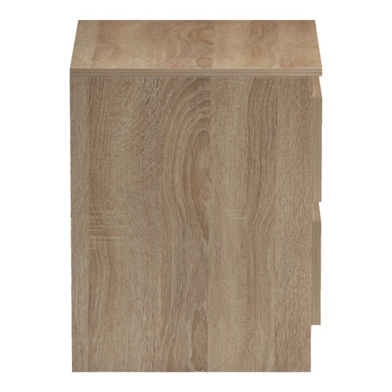 Κομοδίνο Verena sonoma-λευκό 40x40x50εκ