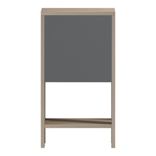 Κομοδίνο Reppo sonoma-ανθρακί 30x30x55εκ