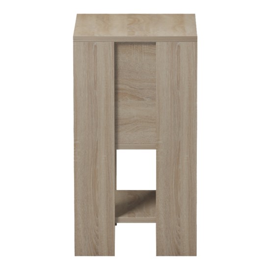 Κομοδίνο Reppo sonoma-ανθρακί 30x30x55εκ