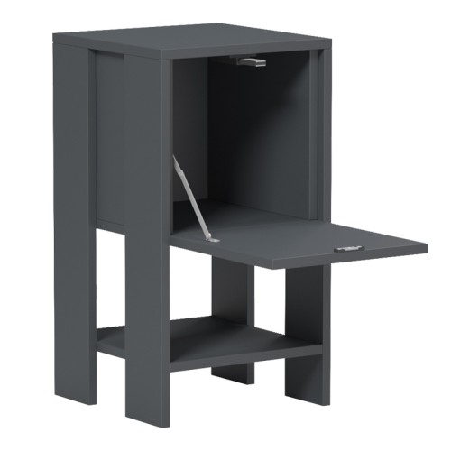 Κομοδίνο Reppo ανθρακί 30x30x55εκ