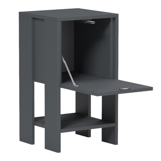 Κομοδίνο Reppo ανθρακί 30x30x55εκ