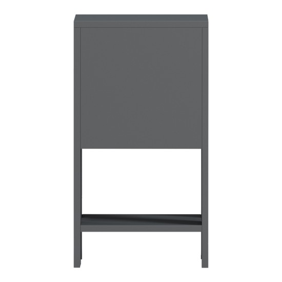 Κομοδίνο Reppo ανθρακί 30x30x55εκ