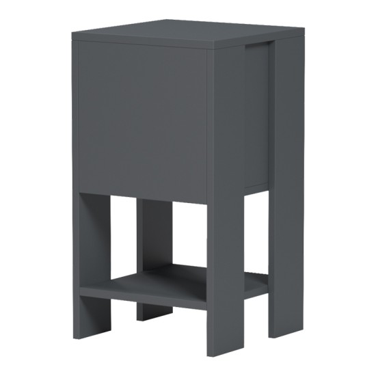 Κομοδίνο Reppo ανθρακί 30x30x55εκ