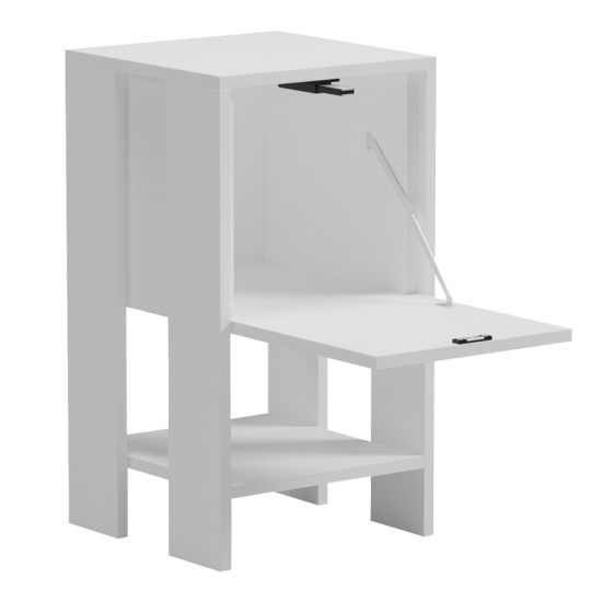 Κομοδίνο Reppo λευκό 30x30x55εκ