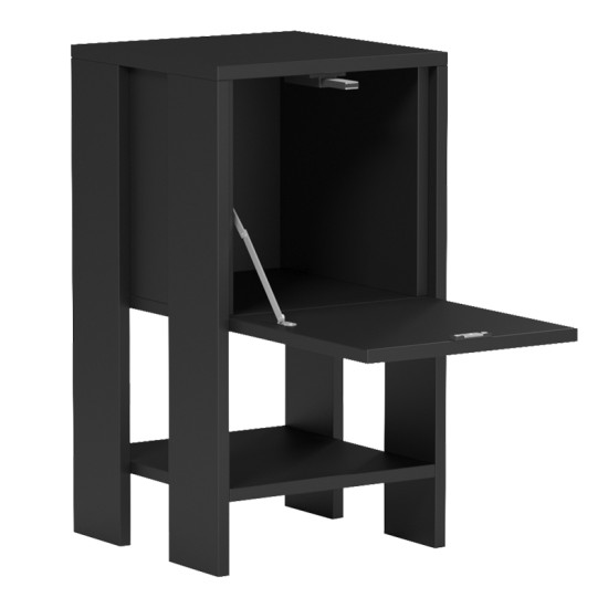 Κομοδίνο Reppo μαύρο 30x30x55εκ