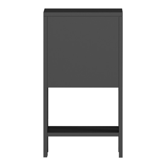 Κομοδίνο Reppo μαύρο 30x30x55εκ