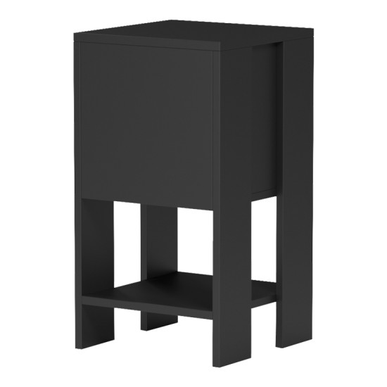 Κομοδίνο Reppo μαύρο 30x30x55εκ