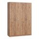 Ντουλάπα ρούχων τετράφυλλη Jonar I χρώμα oak 120x42x180εκ