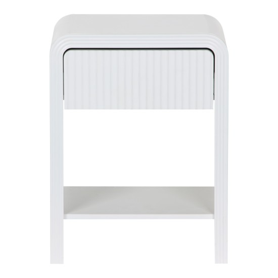 Κομοδίνο Zeplen MDF σε λευκή απόχρωση 40x30x53εκ Κομοδίνο Zeplen MDF σε λευκή απόχρωση 40x30x53εκ