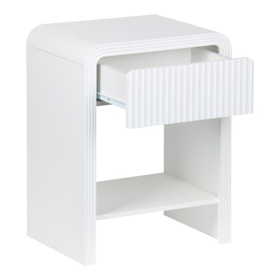 Κομοδίνο Zeplen MDF σε λευκή απόχρωση 40x30x53εκ Κομοδίνο Zeplen MDF σε λευκή απόχρωση 40x30x53εκ