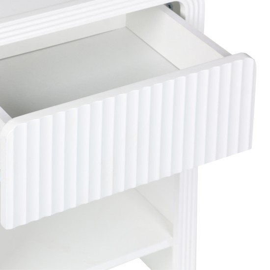 Κομοδίνο Zeplen MDF σε λευκή απόχρωση 40x30x53εκ Κομοδίνο Zeplen MDF σε λευκή απόχρωση 40x30x53εκ