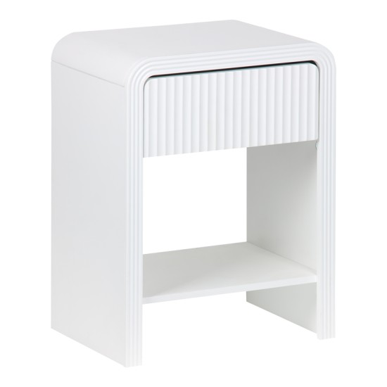 Κομοδίνο Zeplen MDF σε λευκή απόχρωση 40x30x53εκ Κομοδίνο Zeplen MDF σε λευκή απόχρωση 40x30x53εκ