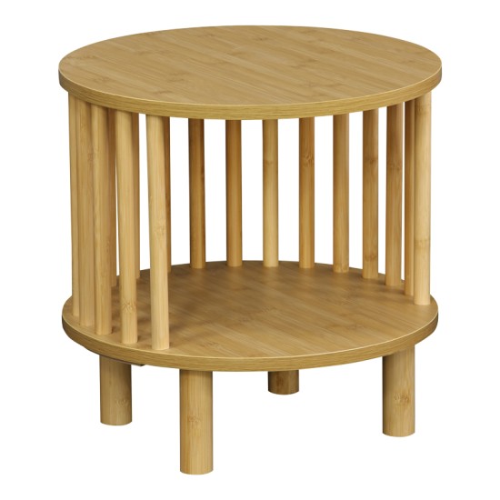 Κομοδίνο Nodial MDF/Bamboo σε φυσική απόχρωση Φ40x40εκ Κομοδίνο Nodial MDF/Bamboo σε φυσική απόχρωση Φ40x40εκ