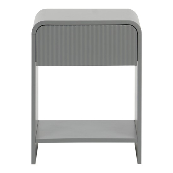 Κομοδίνο Lemperto MDF σε γκρι απόχρωση 40x40x53εκ