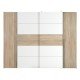 Ντουλάπα ρούχων Verzo τετράφυλλη oak-λευκό μελαμίνης 270,5x61x210.5εκ