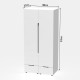 Ντουλάπα δίφυλλη Afina mdf σε λευκή glossy απόχρωση 100x57x213εκ