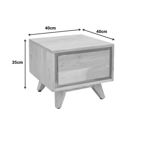 Κομοδίνο Emira μασίφ ακακίας σε φυσική απόχρωση 40x40x35εκ Κομοδίνο Emira μασίφ ακακίας σε φυσική απόχρωση 40x40x35εκ