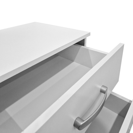 Κομοδίνο Athos σε λευκή απόχρωση 48x40x41.5εκ