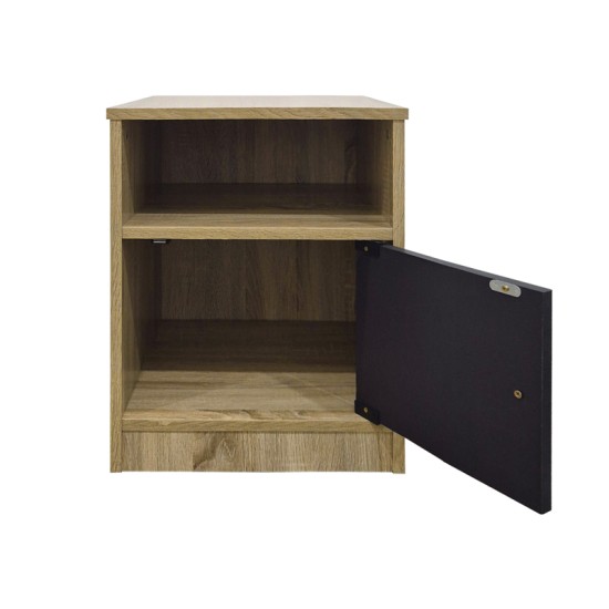 Κομοδίνο Lenea sonoma-ανθρακί 40x40x50εκ