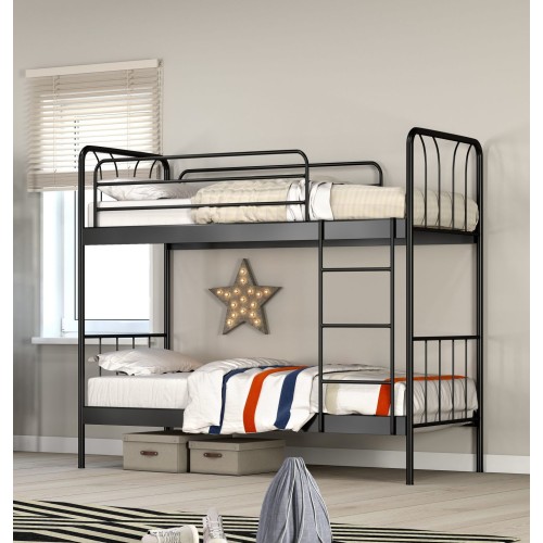 KPS / LINES ΚΟΥΚΕΤΑ ΜΕΤΑΛΛΙΚΗ ΜΕ ΣΤΑΘΕΡΑ ΠΡΟΣΤΑΤΕΥΤΙΚΑ ΚΑΙ ΣΚΑΛΑ ΓΙΑ ΣΤΡΩΜΑΤΑ 90Χ190 ΕΚ.