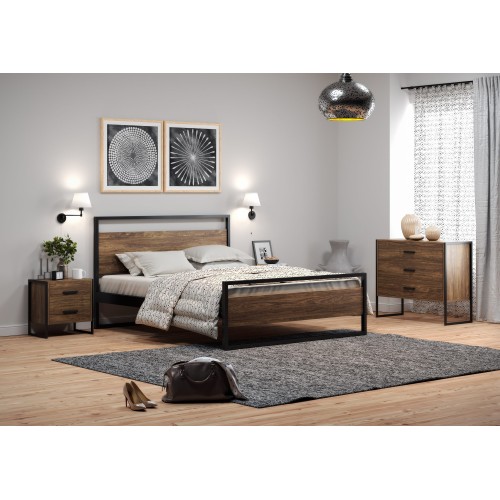 KPS/ ΛΩΡΑ  ΣΕΤ ΚΡΕΒΑΤΟΚΑΜΑΡΑ 4 ΤΕΜ ΞΥΛΟ-ΜΕΤΑΛΛΟ ΓΙΑ ΣΤΡΩΜΑ 160Χ200 ΕΚ