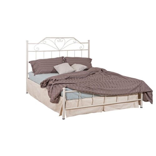 LOVE ΚΡΕΒΑΤΙ ΜΕΤΑΛΛΙΚΟ ΙΒΟΥΑΡ ΔΙΠΛΟ ΕΛΛΗΝΙΚΗΣ ΚΑΤΑΣΚΕΥΗΣ ΓΙΑ ΣΤΡΩΜΑ 150Χ190 ΕΚ. ΜΕ ΤΑΒΛΕΣ