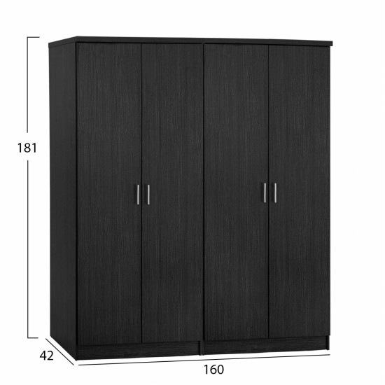 ΣΕΤ 2 ΤΜΧ ΝΤΟΥΛΑΠΑ 4ΦΥΛΛΗ ZEBRANO 160X42X181 HM11350.01