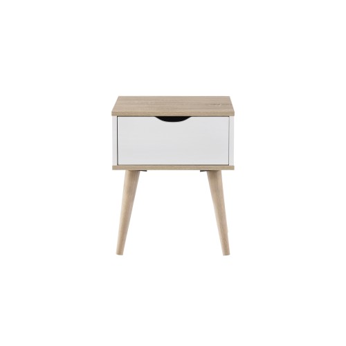 ALIDA Κομοδίνο Απόχρωση Sonoma - Άσπρο