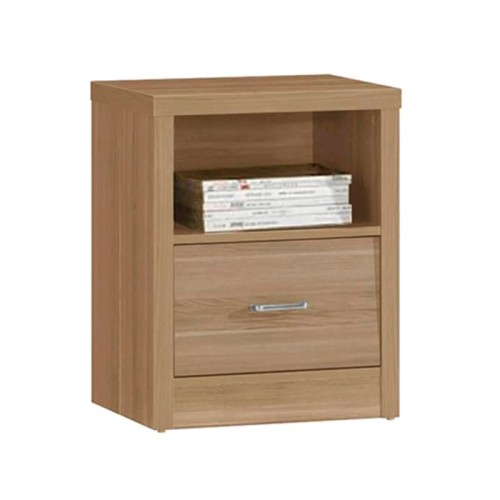 CALIBER Κομοδίνο με 1 Συρτάρι   1 Ράφι, Απόχρωση Sonoma Oak