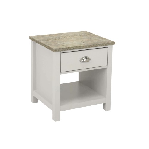 LUXOR Κομοδίνο Απόχρωση Sonoma - Άσπρο LUXOR Κομοδίνο Απόχρωση Sonoma - Άσπρο