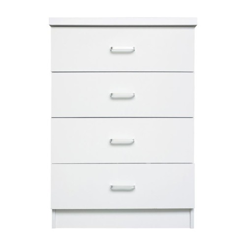 DRAWER Συρταριέρα με 4 Συρτάρια, Απόχρωση Άσπρο