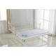 MARIN Set: Daybed (για στρώμα 90x190)   Βοηθητικό Κρεβάτι με Στρώμα 185x85 Μέταλλο Άσπρο