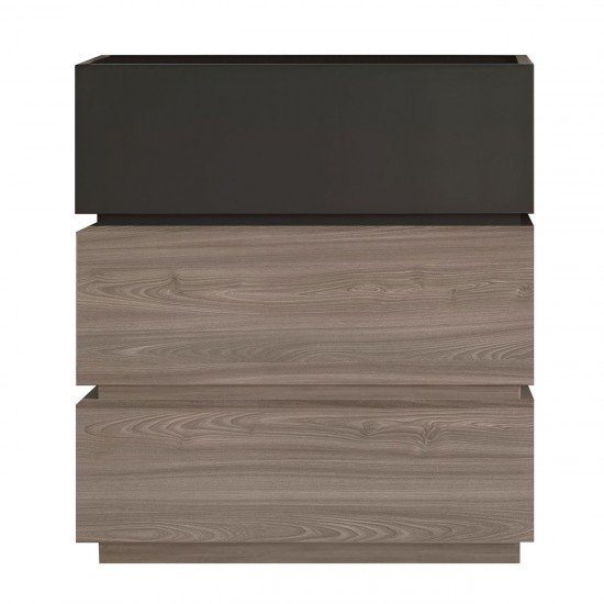 VANITY Συρταριέρα, με 3 Συρτ. Αποχρώσεων Sonoma Oak & Grey, με Αποσπώμενα χρωματικά Μέρη