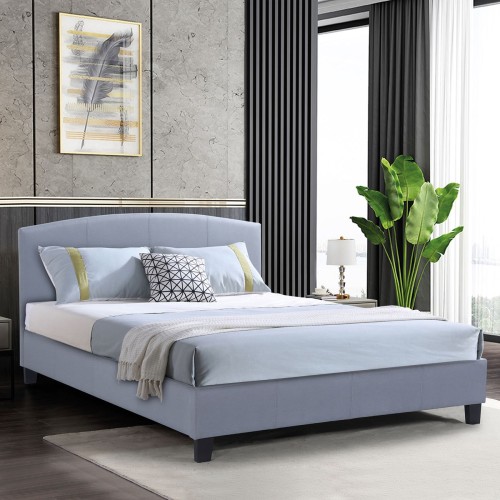 ODEON Κρεβάτι Διπλό για Στρώμα 140x190cm, Ύφασμα Γκρι ODEON Κρεβάτι Διπλό για Στρώμα 140x190cm, Ύφασμα Γκρι