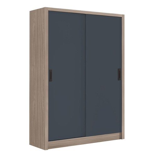 VANITY Ντουλάπα Δίφυλλη - Συρόμενη, Αποχρώσεων Sonoma Oak & Grey