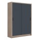 VANITY Ντουλάπα Δίφυλλη - Συρόμενη, Αποχρώσεων Sonoma Oak & Grey VANITY Ντουλάπα Δίφυλλη - Συρόμενη, Αποχρώσεων Sonoma Oak & Grey