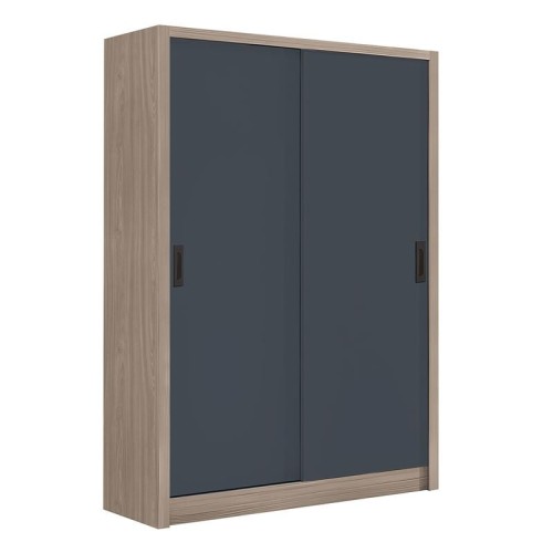 VANITY Ντουλάπα Δίφυλλη - Συρόμενη, Αποχρώσεων Sonoma Oak & Grey