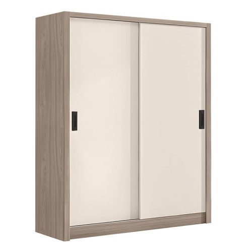 VANITY Ντουλάπα Δίφυλλη - Συρόμενη, Αποχρώσεων Sonoma Oak & Cream