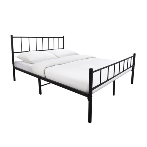 TIVO Κρεβάτι Διπλό, για Στρώμα 150x200cm, Μέταλλο Βαφή Μαύρο