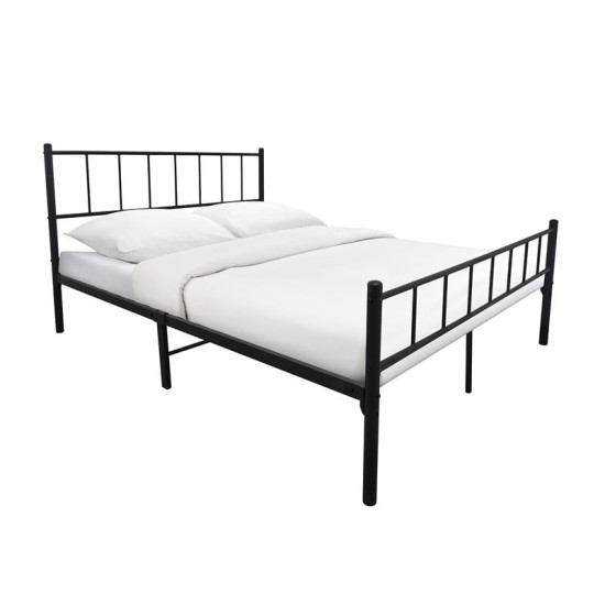 TIVO Κρεβάτι Διπλό, για Στρώμα 150x200cm, Μέταλλο Βαφή Μαύρο TIVO Κρεβάτι Διπλό, για Στρώμα 150x200cm, Μέταλλο Βαφή Μαύρο