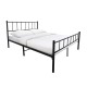 TIVO Κρεβάτι Διπλό, για Στρώμα 150x200cm, Μέταλλο Βαφή Μαύρο TIVO Κρεβάτι Διπλό, για Στρώμα 150x200cm, Μέταλλο Βαφή Μαύρο