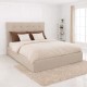 DOLCE Κρεβάτι Διπλό με Αποθηκευτικό Χώρο, για Στρώμα 160x200cm, Ύφασμα Μπεζ